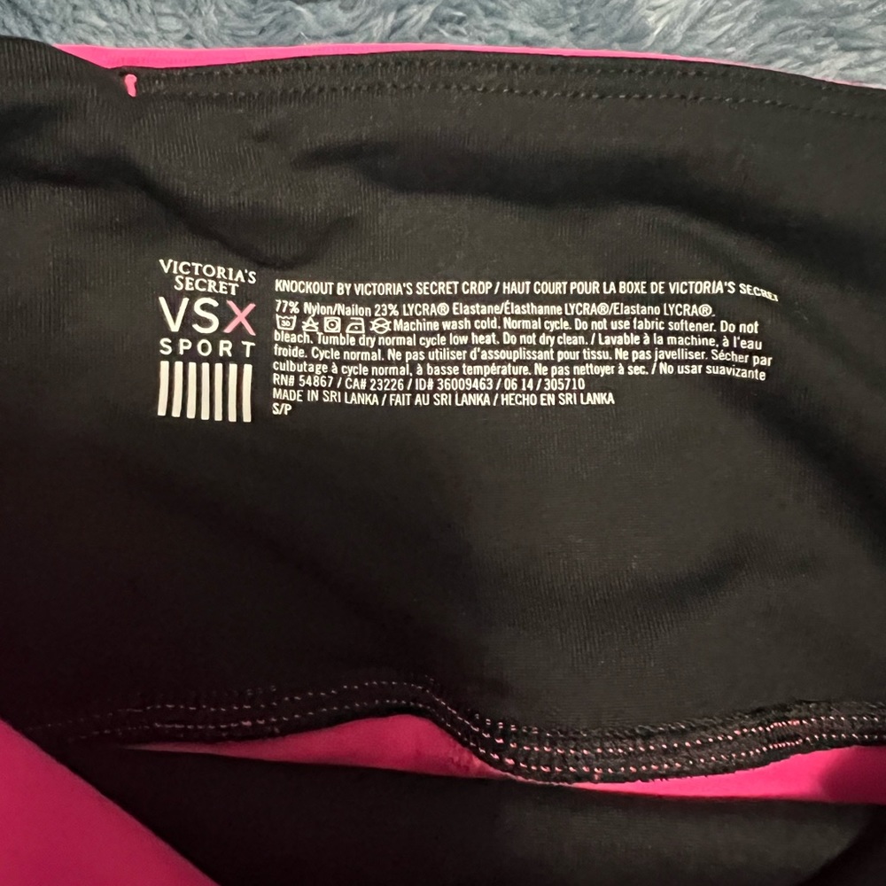 Victoria Secret sports hot pink crop leggings - Picture 2 of 4
